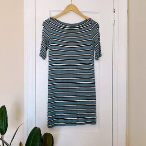 Lou & Grey Striped T-Shirt Boat Neck Dress